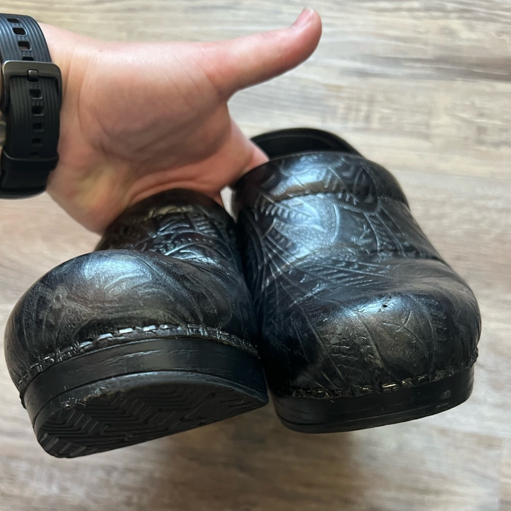 Dansko Professional Black Tooled Clogs Size 36 - image 4